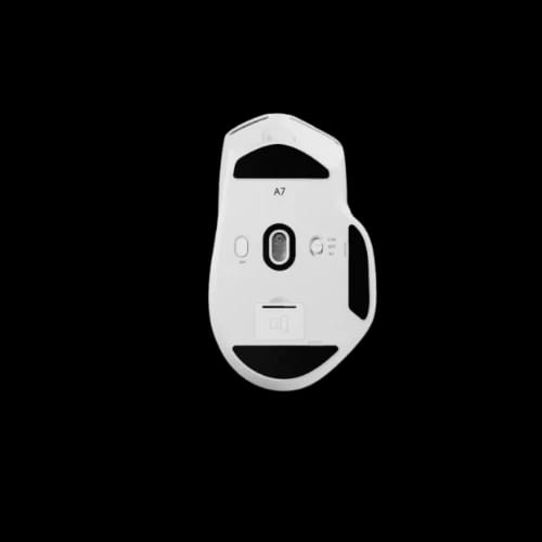 eweadn a7 tri mode gaming mouse white underside view