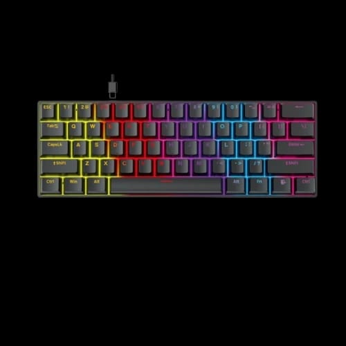 fantech atom61 mk211 mechanical gaming keyboard black red switch
