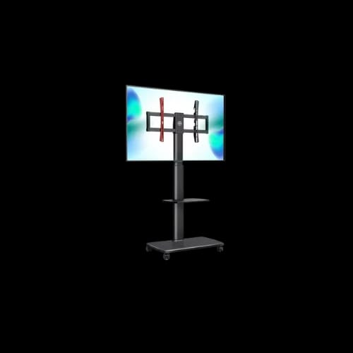 fitueyes 32 65 inch rolling lockable wheels tv stand
