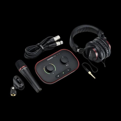 focusrite vocaster one studio amplifier with mic headphone main