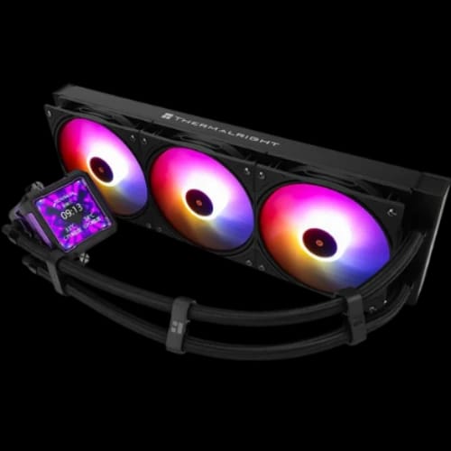 frozen warframe pro 360 black argb liquid cpu cooler angle