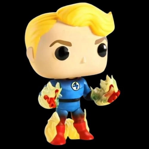 fun ko pop human torch specialty series gitd action figure marvel