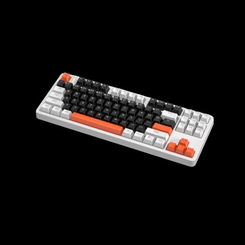 furycube g87 gasket hot swappable blackwhitered mechanical keyboard panda mute switch