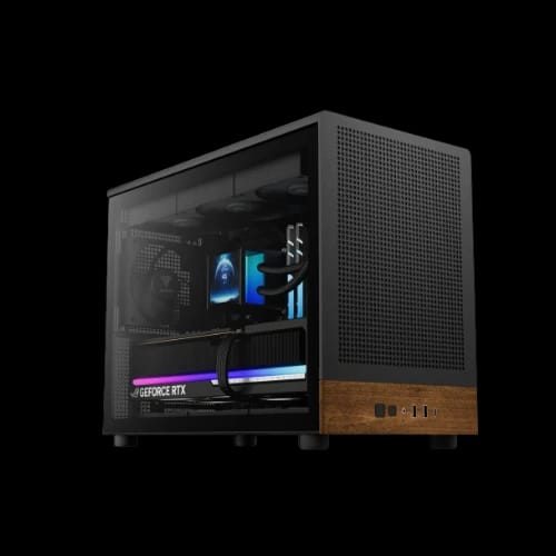 gamdias athena m4m wood matx mini tower gaming casing
