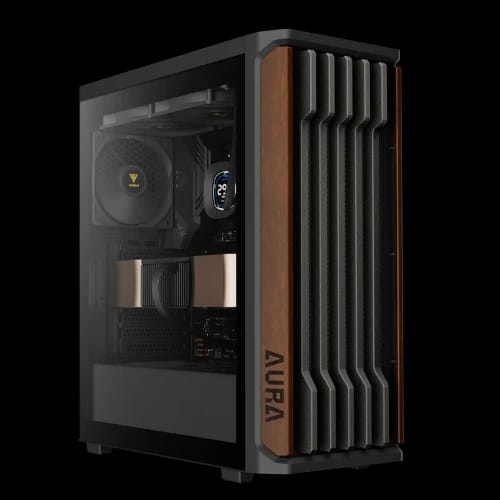 gamdias aura gc11 wood mid tower atx gaming casing
