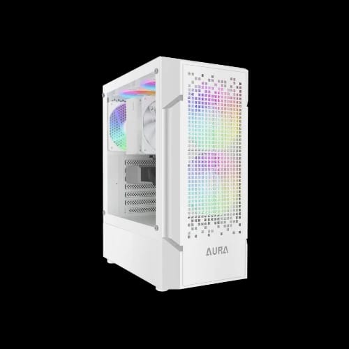 gamdias aura gc7 rgb atx mid tower casing with 250w psu white 1