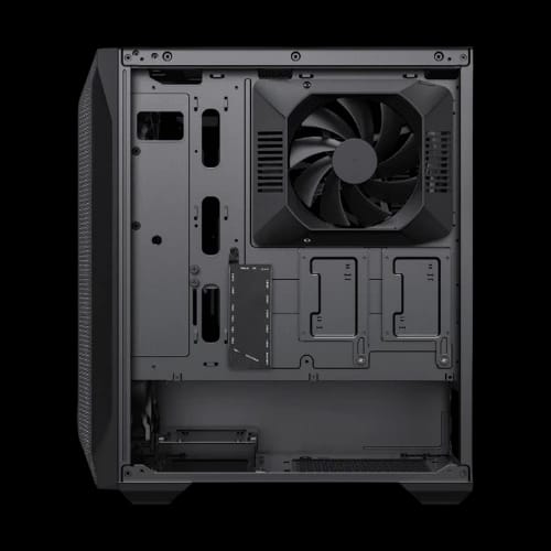 gamemax brufen c1 3608 mid tower gaming case black side open