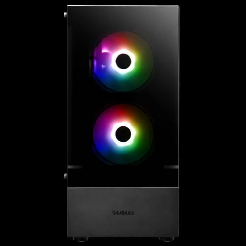 gamias talos e3 glass black argb mid tower atx case 2