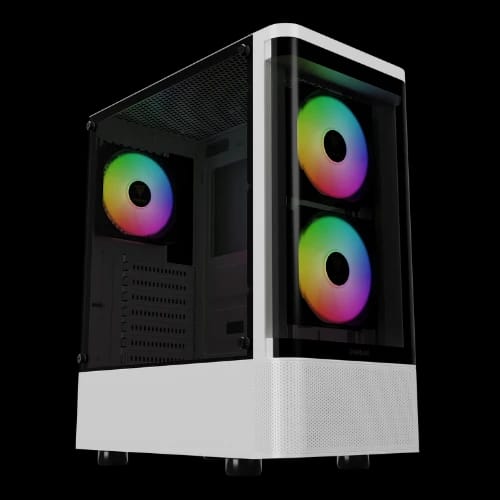 gamias talos e3 glass cg white argb mid tower atx case