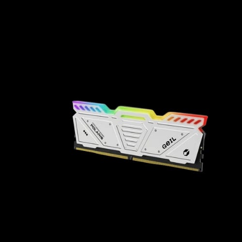 geil polaris rgb 16gb 6800mhz ddr5 white desktop ram right site view