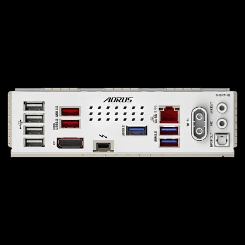 gigabyte aorus elite z890 wifi7 ice lga 1851 atx motherboard white ports