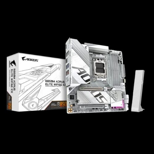 gigabyte b850m aorus elite wifi6e ice am5 micro atx motherboard 1