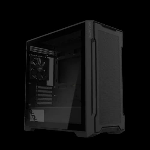 gigabyte c102 glass ice mid tower atx desktop case black