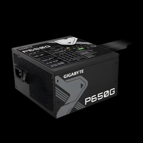 gigabyte gp p650g 650w 80 plus gold atx power supply side