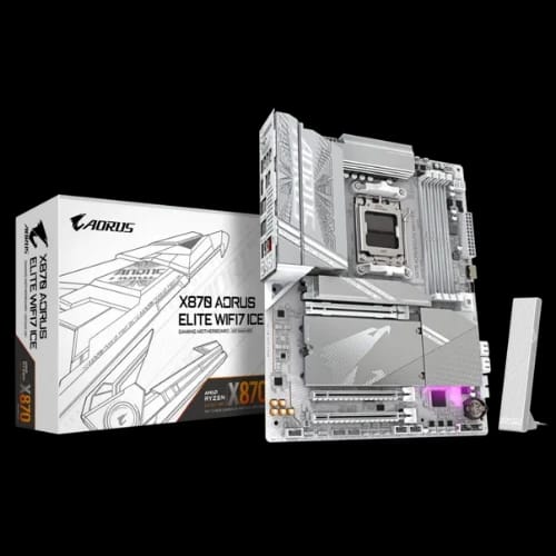 gigabyte x870 aorus elite wifi7 ice ddr5 amd am5 atx motherboard