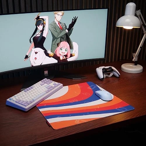 glidecraft mouse pad square layout with retro color waves