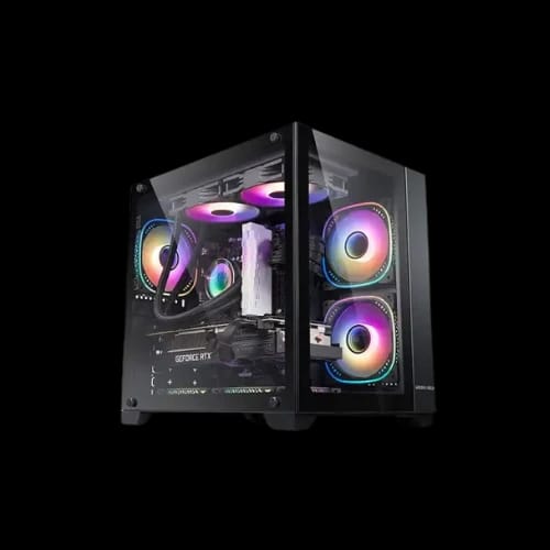 golden field seaview m360 black mini tower micro atx gaming case