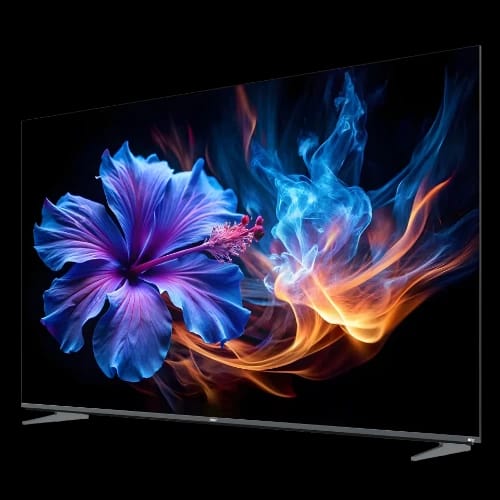 haier h55m80fux 55 mini led 4k google tv angle