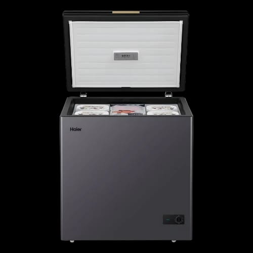 haier hcf 175sgm 142l chest freezer open