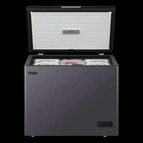haier hcf 230sgm 200l chest freezer open