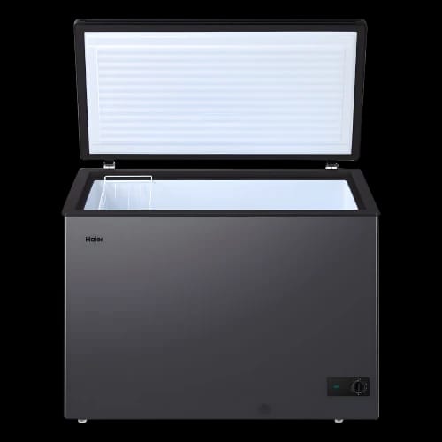 haier hcf 290sm 251l chest freezer open