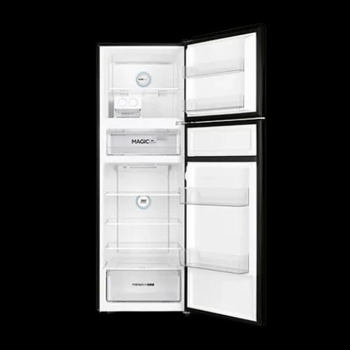 haier hrf 360wdbg 340l magic cool no frost refrigerator open view