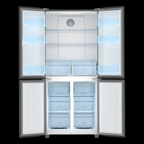 haier hrf 578tbg 522l french t door no frost refrigerator open view