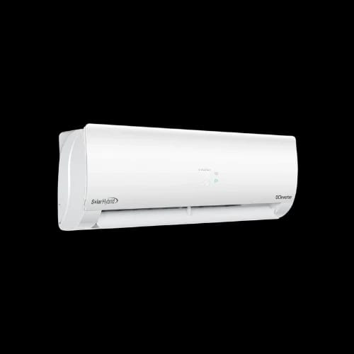 haier hsu 19 solarcool solar hybrid inverter air conditioner side