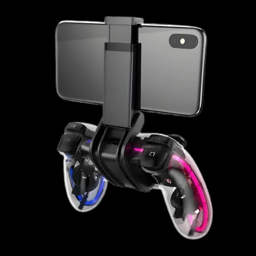 havit g180bt transparent rgb bluetooth vibration gamepad back