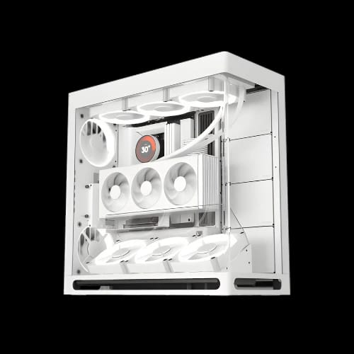 havn hs 420 vgpu mid tower atx pc case white with setup