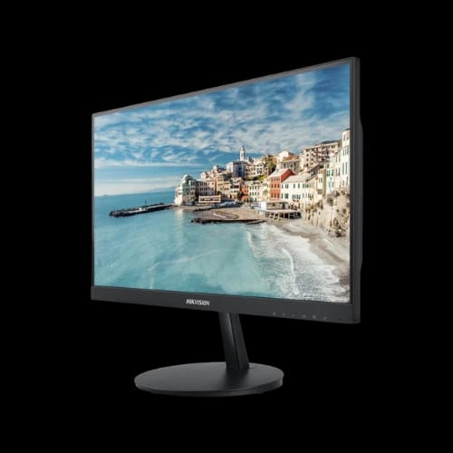 hikvision ds d5022fn 215 inch full hd borderless monitor angled left