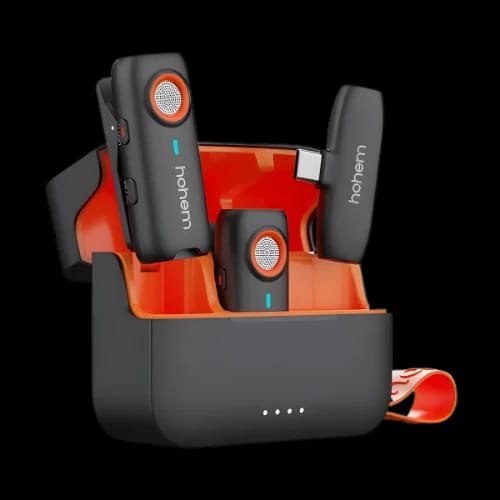 hohem mic 01 wireless microphone 2tx1rxcharging case main