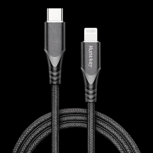 huntkey 15m usb c to usb c lightning fast cable black main