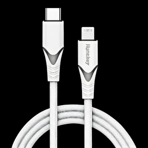 huntkey 15m usb c to usb c lightning fast cable white main