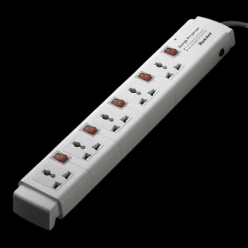 huntkey pzc504 5 ports 3 line surge protection powerstrip