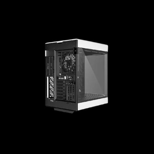 hyte y60 modern aesthetic mid tower atx gaming casing white glassside