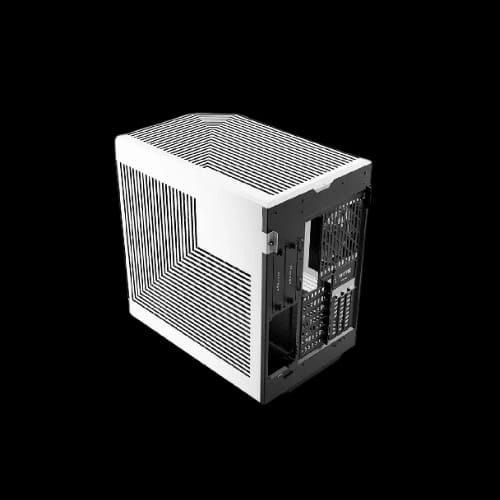 hyte y60 modern aesthetic mid tower atx gaming casing white topview