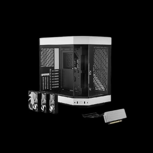 hyte y60 modern aesthetic mid tower atx gaming casing white