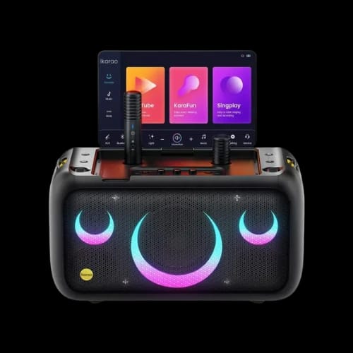 ikarao xtreme break x1 all in one karaoke portable bluetooth speaker with built in 13 inch tablet