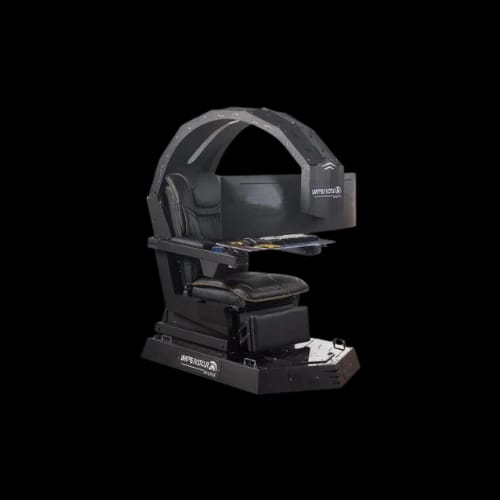 imperatorworks iw r1 zero gravity reclining workstation gaming chair angled right
