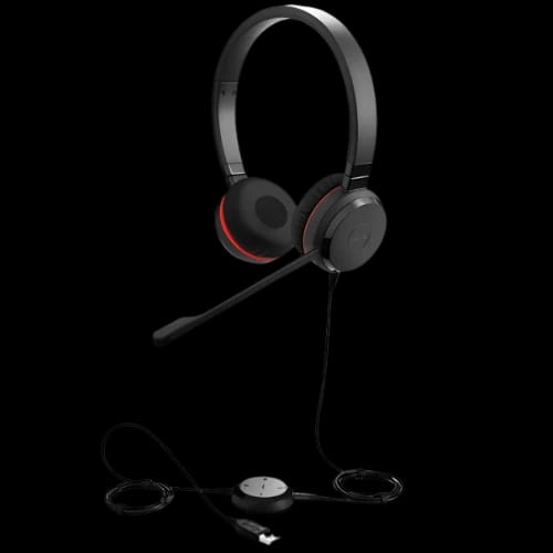 jabra evolve 20 duo se usb headphone black main