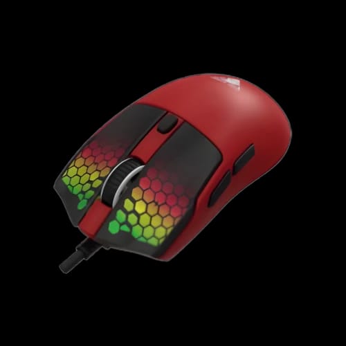 jedel gm693 7d rgb wired optical gaming mouse red front