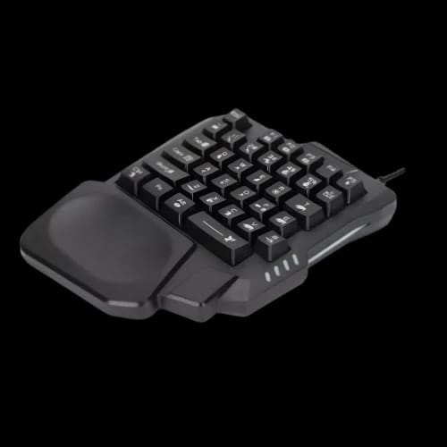 jedel k601 single hand rgb gaming keyboardangle