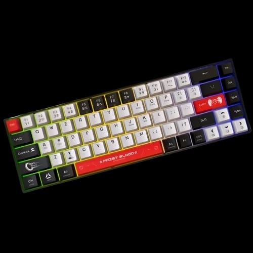 jedel kl68 wired rgb mechanical gaming keyboard angle