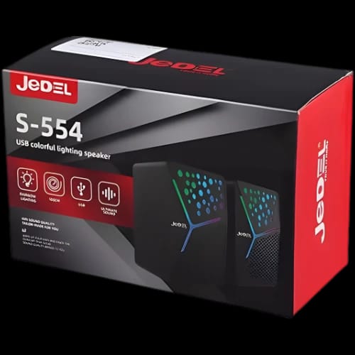 jedel s554 rgb wired gaming speakerbox