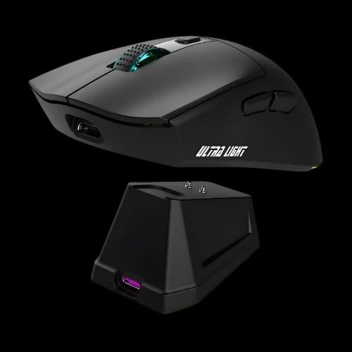 jedel wd139 lightweight wireless gaming mouse with rgb charging dockblack main
