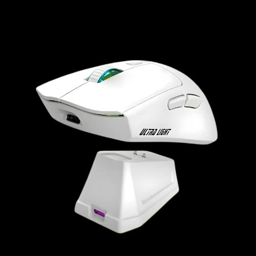 jedel wd139 lightweight wireless gaming mouse with rgb charging dockwhite main