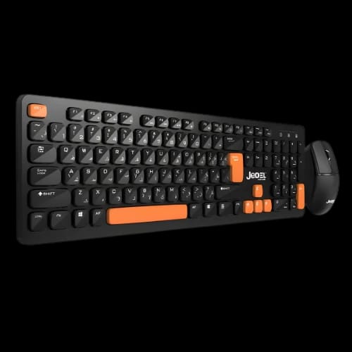 jedel ws750 dual mode wireless keyboard mouse comboleft angle
