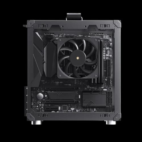 jonsbo c6 handle m atx casing black with pc components