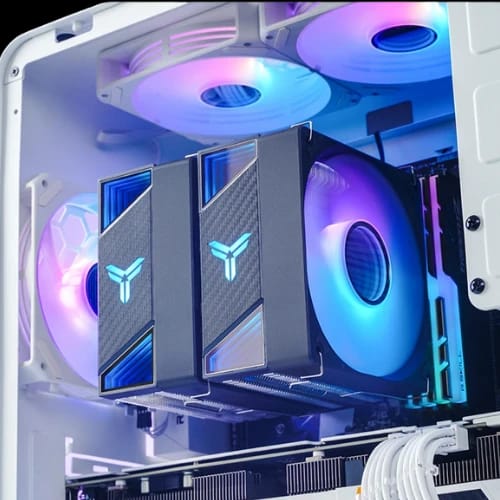 jonsbo cr 3000 argb edition cpu air cooler black installed